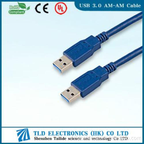 Factory Price Blue USB 3.0 Cable AM/AM 1.8M